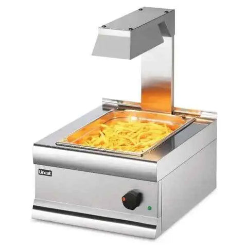 CS4/G - Lincat Silverlink 600 Electric Counter-top Chip Scuttle with Overhead Gantry-W450mm-1.0kW