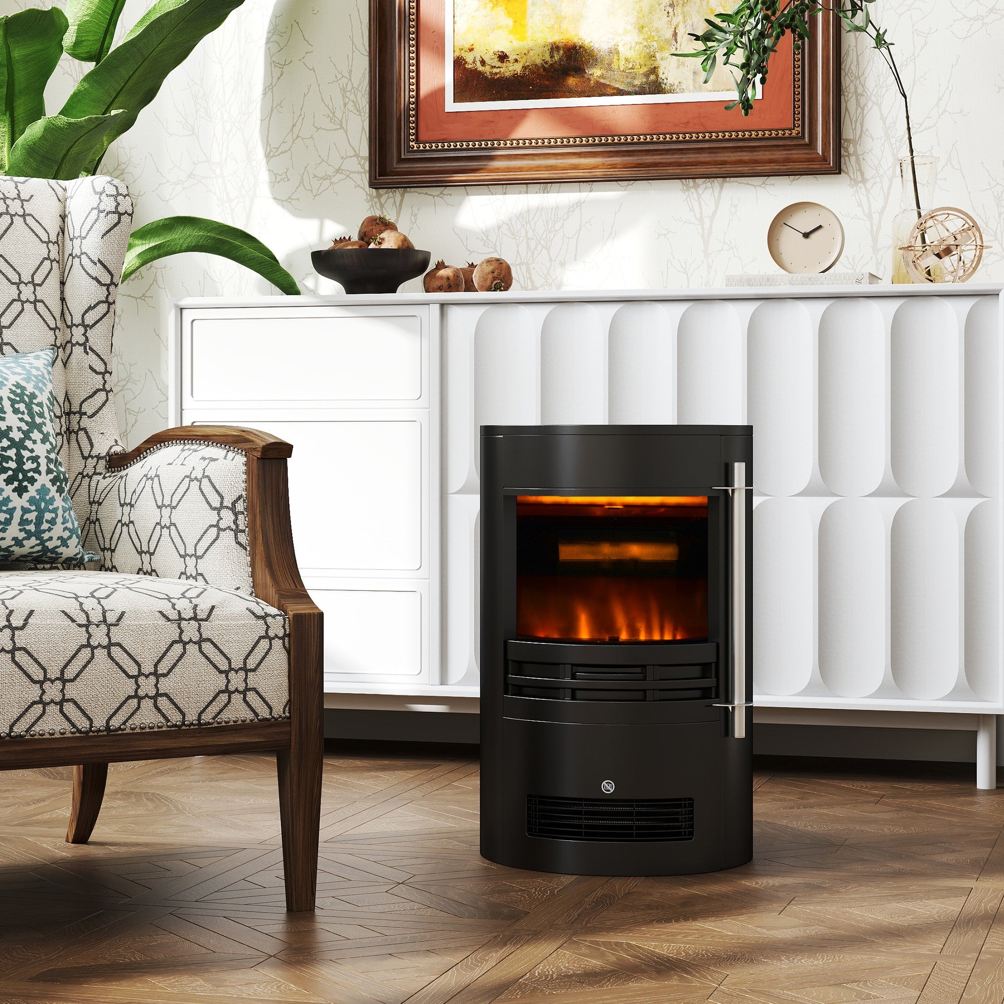 Electric Fireplace Heater 900W/1800W-Black