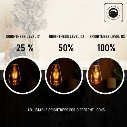 5Pack E27 LED Edison Dimmable Vintage Amber Glass Warm white 2700K Light Bulb