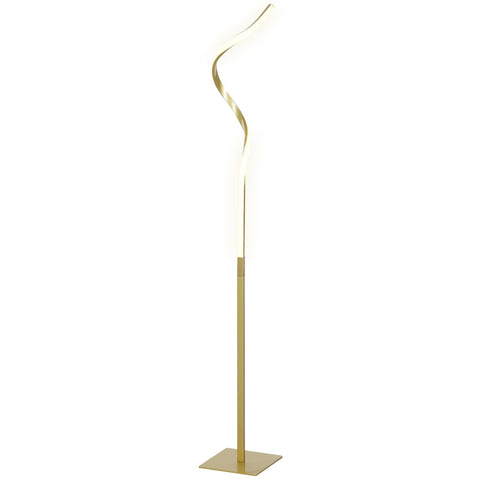 HOMCOM LED Floor Lamp, Standing Lamp with3 Adjustable Brightness Gold Tone