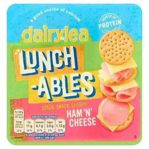 Dairylea Lunchables Ham 'n' Cheese Stackers 83.4g (Case of 10)
