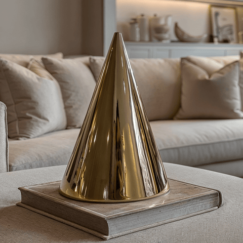 Daphnie Decorative Gold Cone Ornament