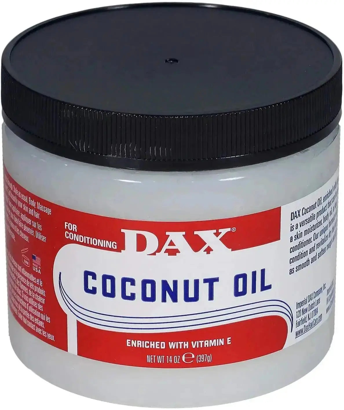 Dax Coconut Oil enriched with Vitamin E 14 oz. (397g)