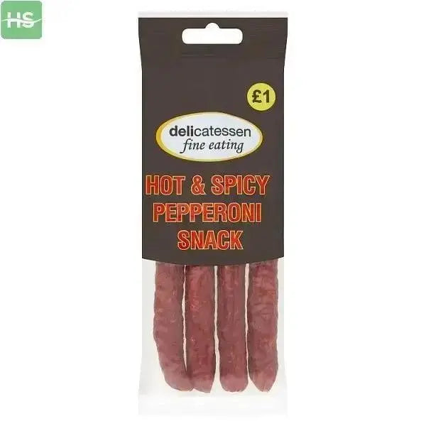 Delicatessen Fine Eating Hot & Spicy Pepperoni Snack 0.080kg ( Case of 12)