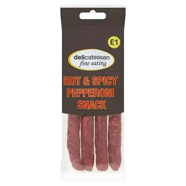 Delicatessen Fine Eating Hot & Spicy Pepperoni Snack 90g