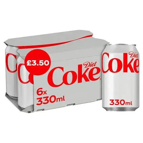 Diet Coke 6 x 330ml PM £3.50 (Case of 4)