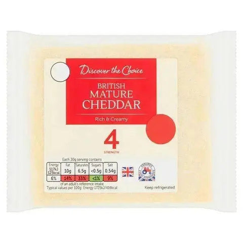 Discover the Choice British Mature Cheddar 200g (Case of 8)