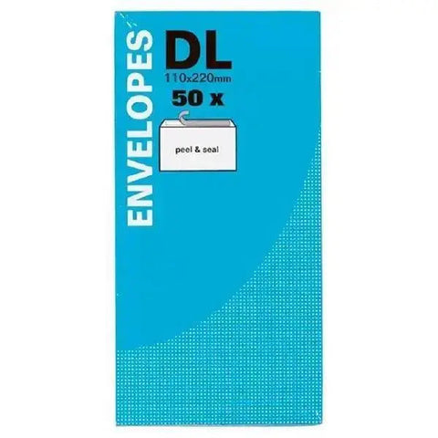 DL 50 Peel & Seal Envelopes White 110 x220mm