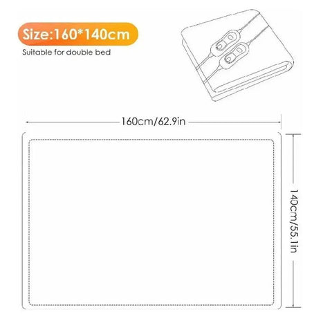 Double Economical Electric Blanket Ultrasonic Welding Fabric Heating Bed Mat Warmer