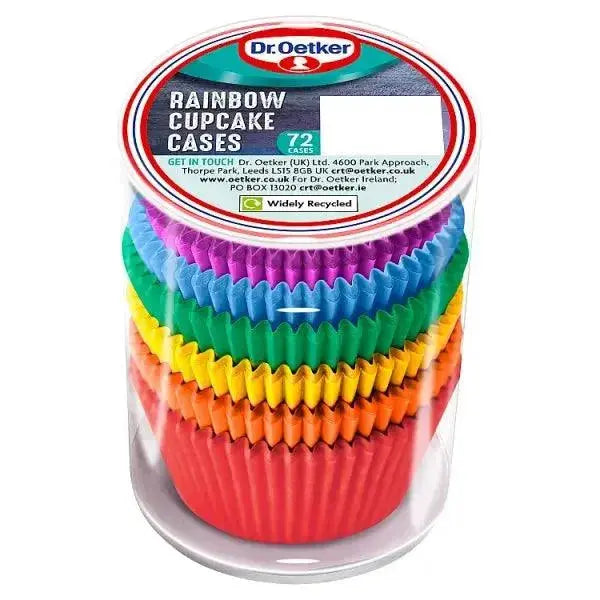 Dr. Oetker 72 Rainbow Cupcake Cases (Case of 6)
