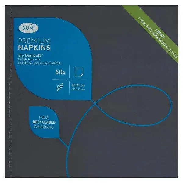 Duni Bio Dunisoft 60 Premium Napkins Black - Sets of 60