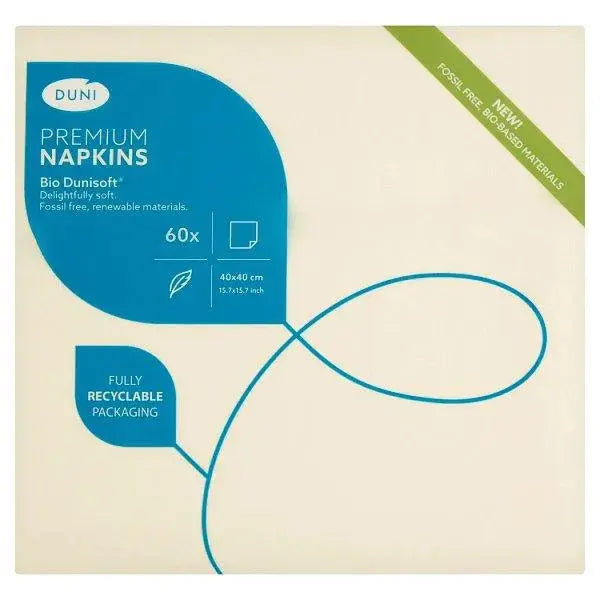 Duni Bio Dunisoft 60 Premium Napkins Cream