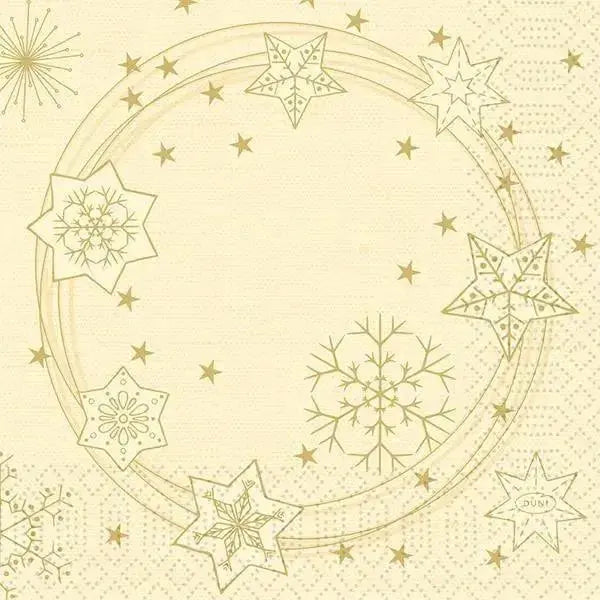 Duni Star Shine Cream Napkin 3ply 33cm