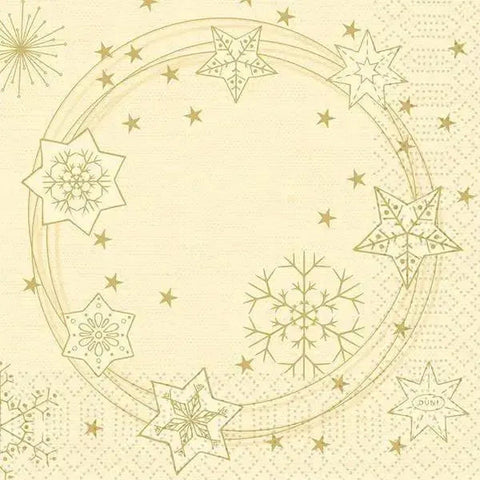 Duni Star Shine Cream Napkin 3ply 33cm