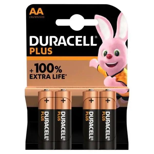 Duracell Plus 100% AA 4 Pack (Case of 20)