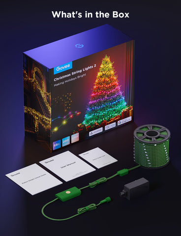 GOVEE XMAS STRING LIGHTS RGBICW IP65 20M