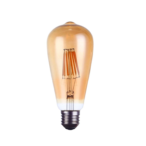 3Pack E27 LED Edison Dimmable Vintage Amber Glass Warm white 2700K Light Bulb,