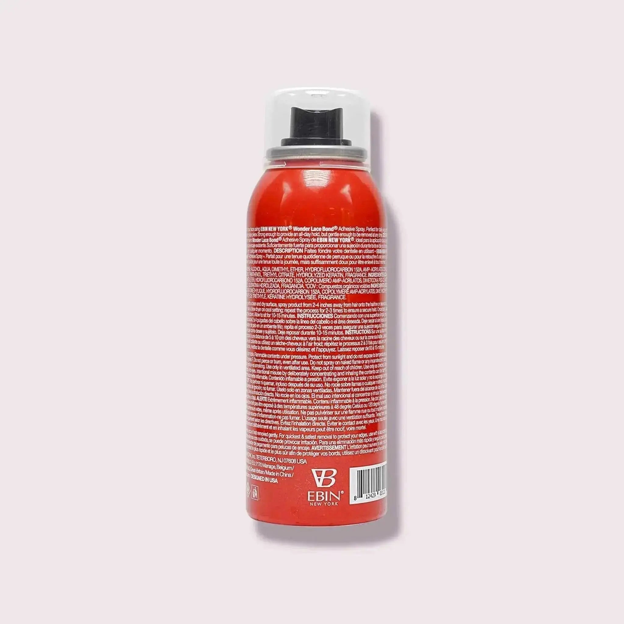 EBIN Wonder Lace Bond Adhesive Spray Active – Extreme Firm Hold 2.7oz/ 80ml