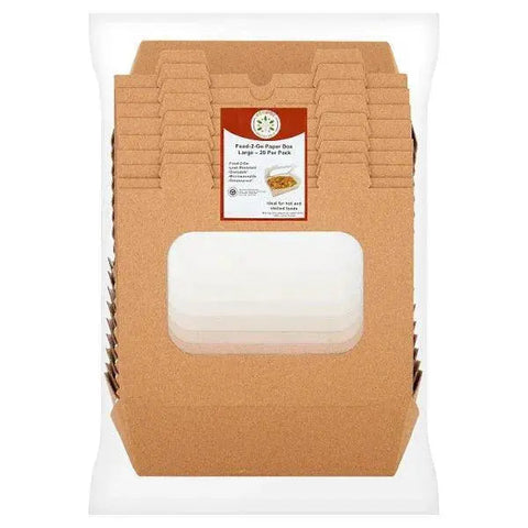 Ecopac Large Hot Food Box Window 20 Per Pack