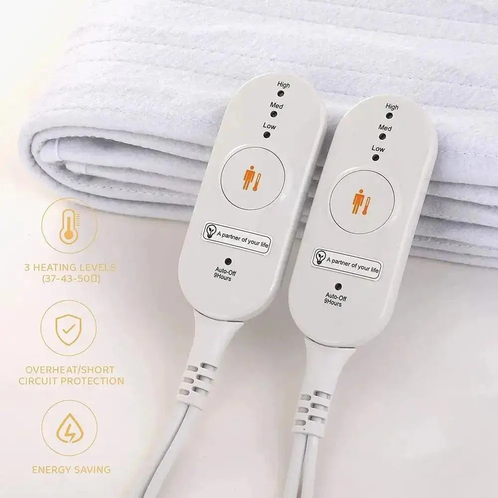 Electric Heated Blanket 3 Heat Setting Heated Mattress Cover 150x160cm