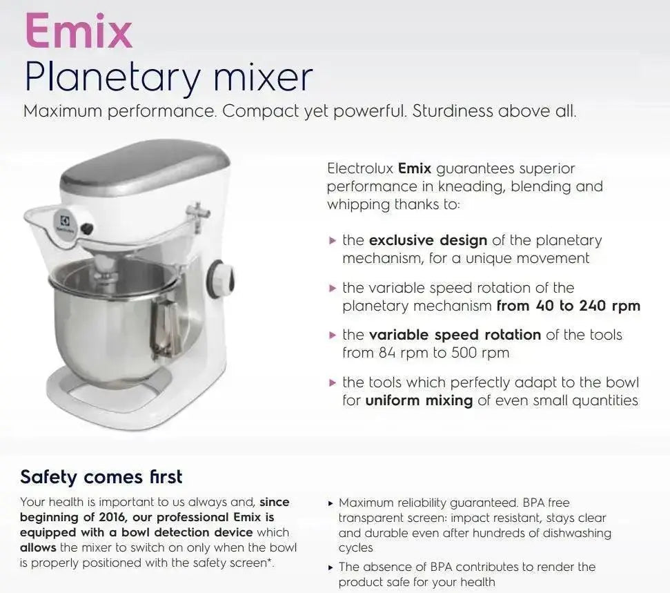 Electrolux E-Mix 5 Litre Table Top Mixer