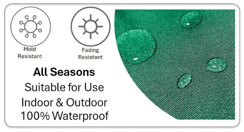 OLIVIA ROCCO Emerald Bees Waterproof Cushion Covers 43 x 43 cm Reversible Breathable Indoor Outdoor Decor For Patio Garden Sofa Bed Chair