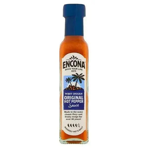 Encona West Indian Original Hot Pepper Sauce 142ml (Case of 6)