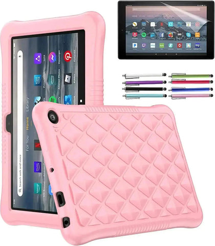 Epicgadget Pink Case for 7" Kindle Fire HD Tablet, with screen protector & stylus, New