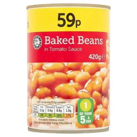 Euro Shopper Baked Beans in Tomato Sauce 420g (Case of 12)