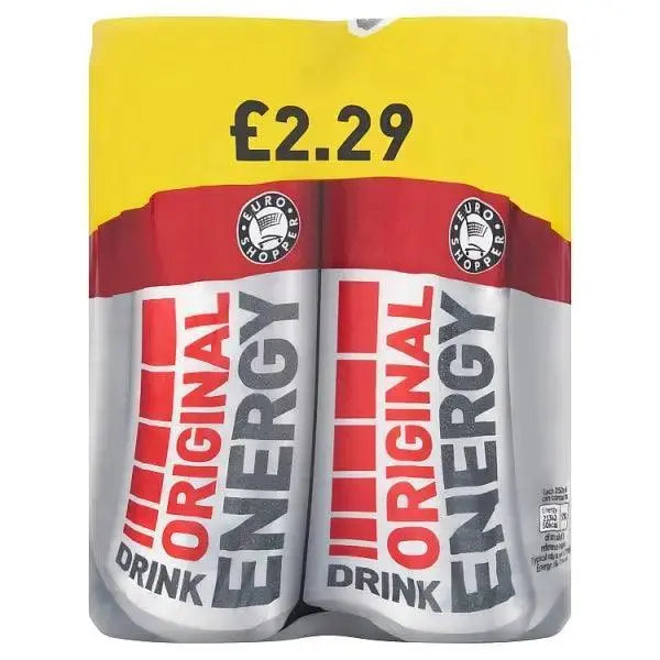 Euro Shopper Original Energy Drink 4 x 250ml (Case of 6)