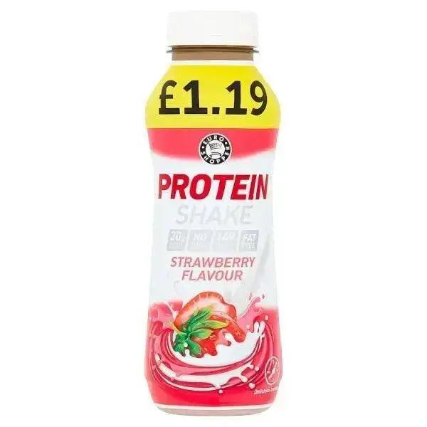 Euro Shopper Protein Shake Strawberry Flavour 330ml (Case of 8)