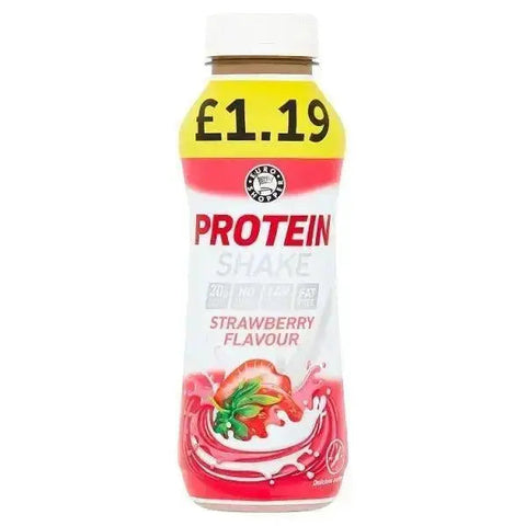 Euro Shopper Protein Shake Strawberry Flavour 330ml (Case of 8)