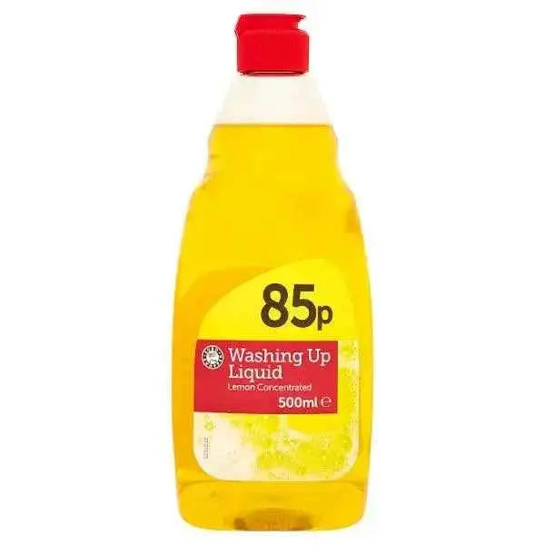Euro Shopper Washing Up Liquid Lemon Concentrated 500ml (Case of 8)