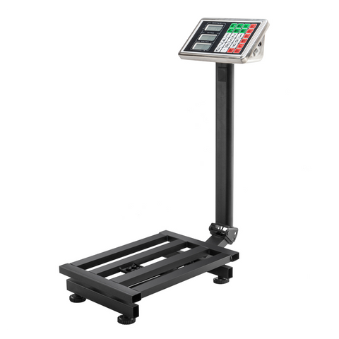 【Old code:95066004】100KG/220lbs LCD Digital Personal Floor Postal Platform Scale with 30*40 Platform & 0.6mm Plate Black UK Plug