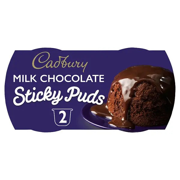 Cadbury Milk Chocolate Sponge Pudding Desserts 2x95g (Case of 4)