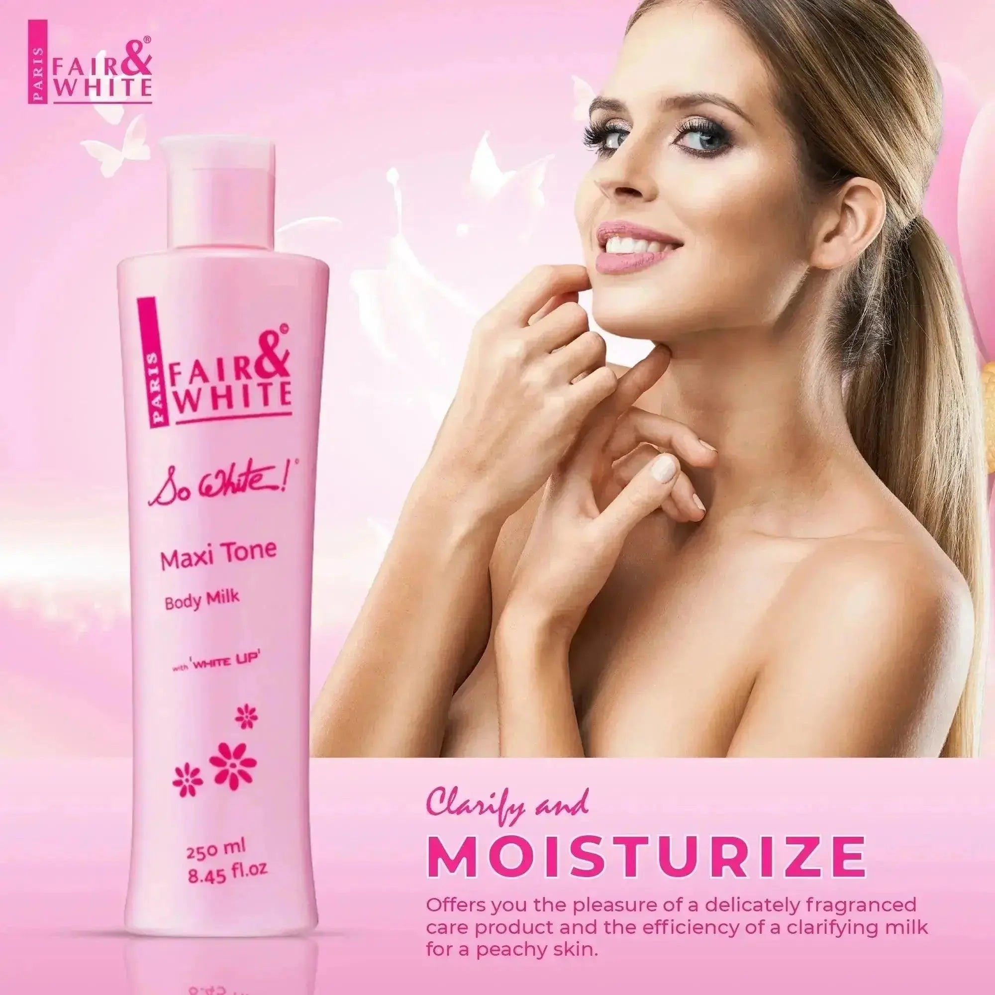 Fair and White So White Maxi Tone Clarifying Body Milk - 250ml