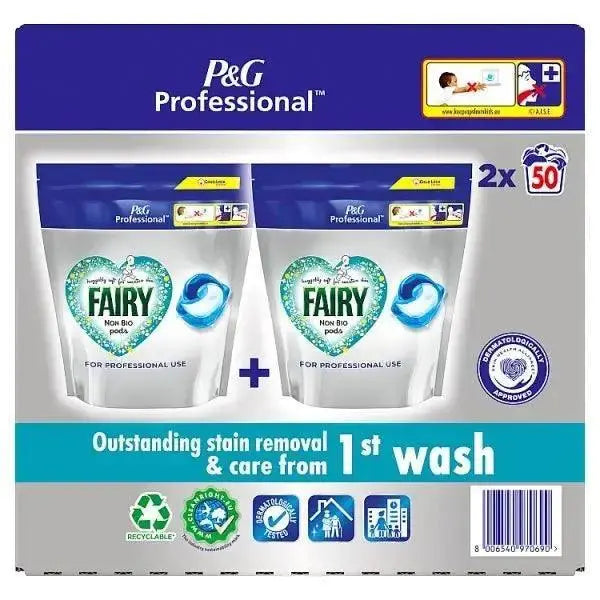 Fairy Professional Non Bio All-In-1 Pods Washing Liquid Laundry Detergent Tablets, 100 Washes
