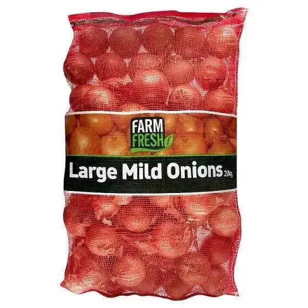 Farm Fresh Large Mild Onions 20kg