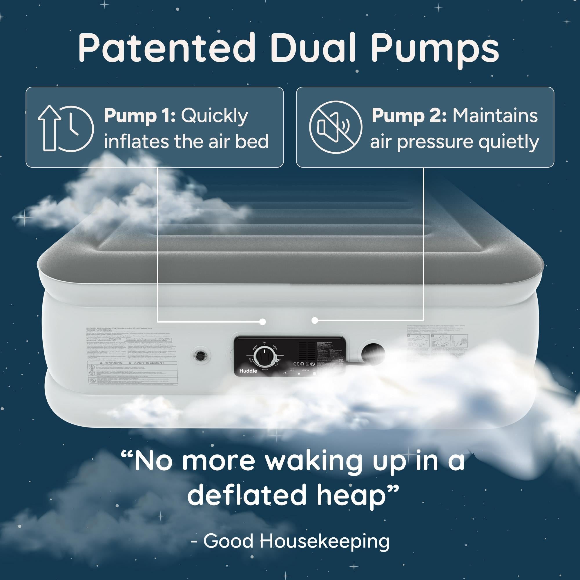 Huddle Never Deflate Air Bed - Double