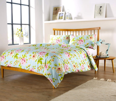 OLIVIA ROCCO Fleur Duvet Set Cotton Rich Breathable Bedding With Elegant Design Available In Single Double King Super King Sizes