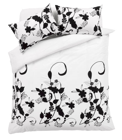 OLIVIA ROCCO Floral Trail Duvet Set Cotton Rich Bedding With Botanical Design Single To Super King OEKO TEX Certified Standard