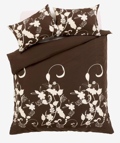 OLIVIA ROCCO Floral Trail Duvet Set Cotton Rich Bedding With Botanical Design Single To Super King OEKO TEX Certified Standard