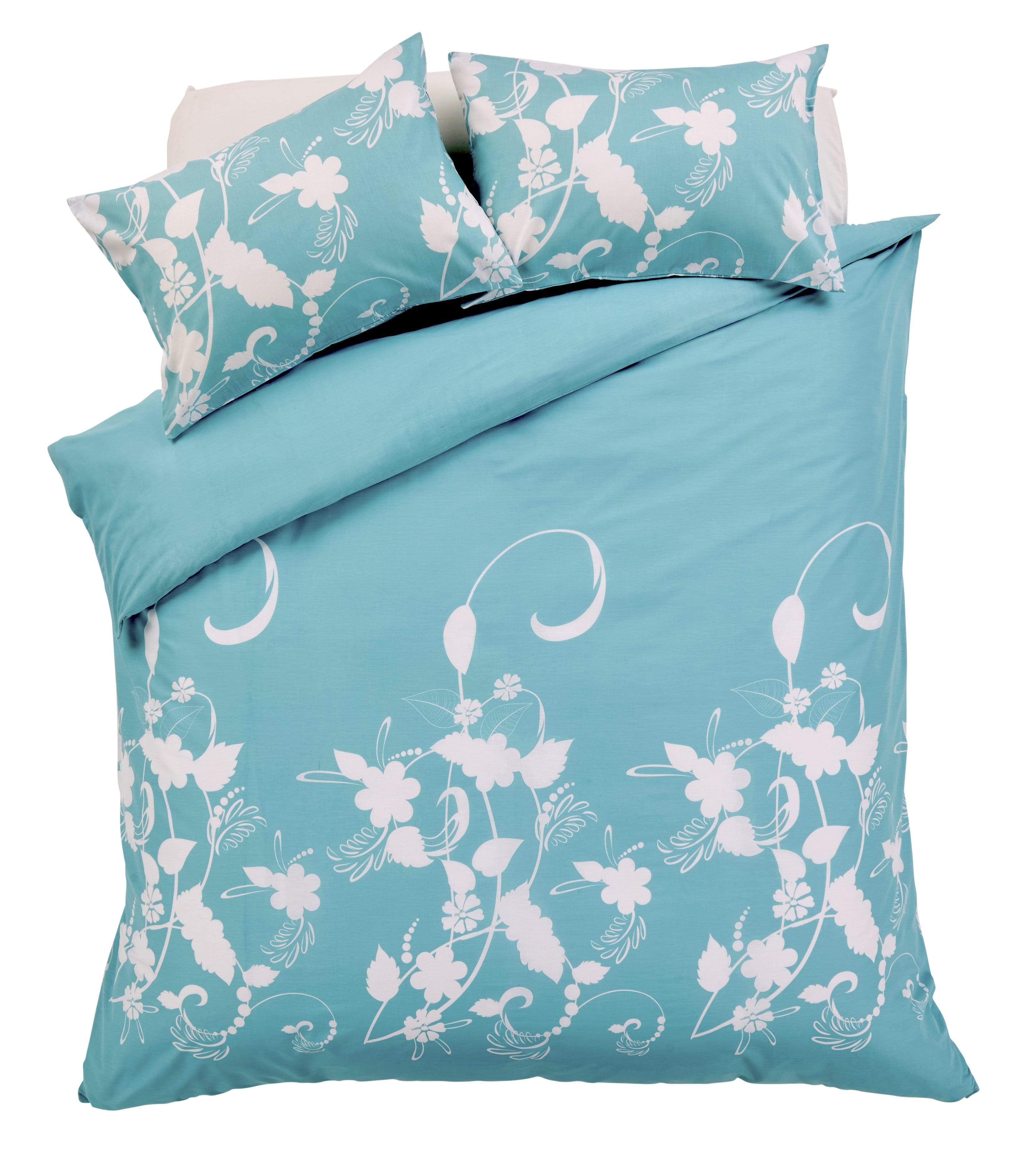 OLIVIA ROCCO Floral Trail Duvet Set Cotton Rich Bedding With Botanical Design Single To Super King OEKO TEX Certified Standard