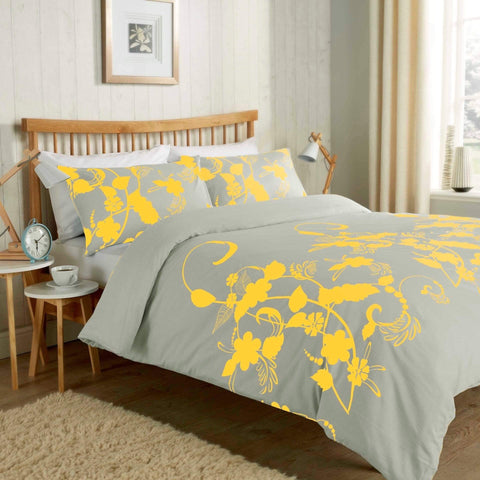 OLIVIA ROCCO Floral Trail Duvet Set Cotton Rich Bedding With Botanical Design Single To Super King OEKO TEX Certified Standard