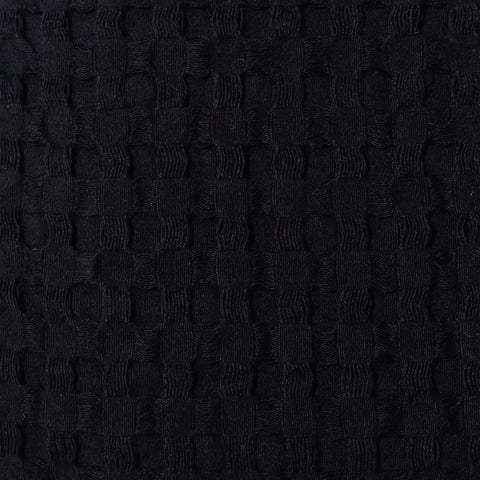 OLIVIA ROCCO Florian Checked Throw Blanket 100 Percent Cotton Black Bedspread For Sofas Armchairs Settees Couches And Beds