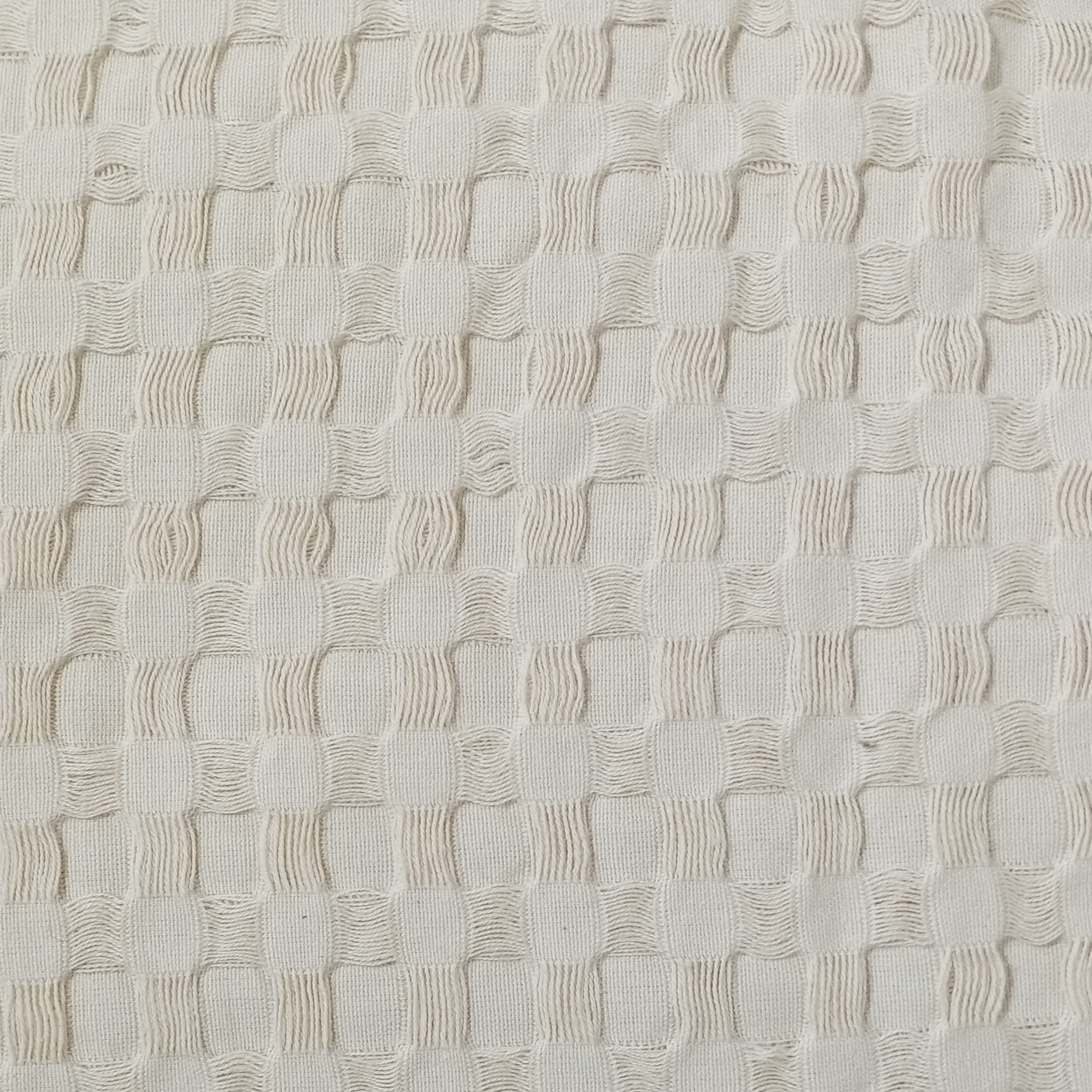 OLIVIA ROCCO Florian Checked Throw Blanket Natural Cotton Bedspread For Sofas Armchairs Settee Couch Beds And Couches Soft Touch