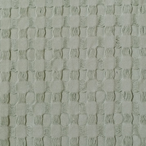 OLIVIA ROCCO Florian Checked Throw Blanket Sage Green 100 Percent Cotton Bedspread For Sofas Armchairs Settee Couch Living Room Decor