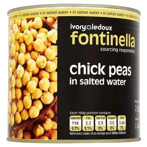 Fontinella Chick Peas in Salted Water 2.5kg (Drained Weight 1.5kg)