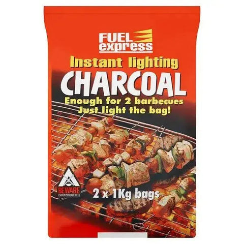 Fuel Express Instant Lighting Charcoal 2 x 1kg (2kg)