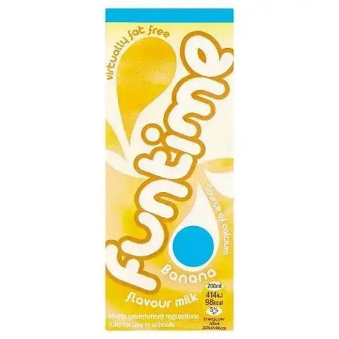 Funtime Banana Flavour Milk 200ml (Case of 30)